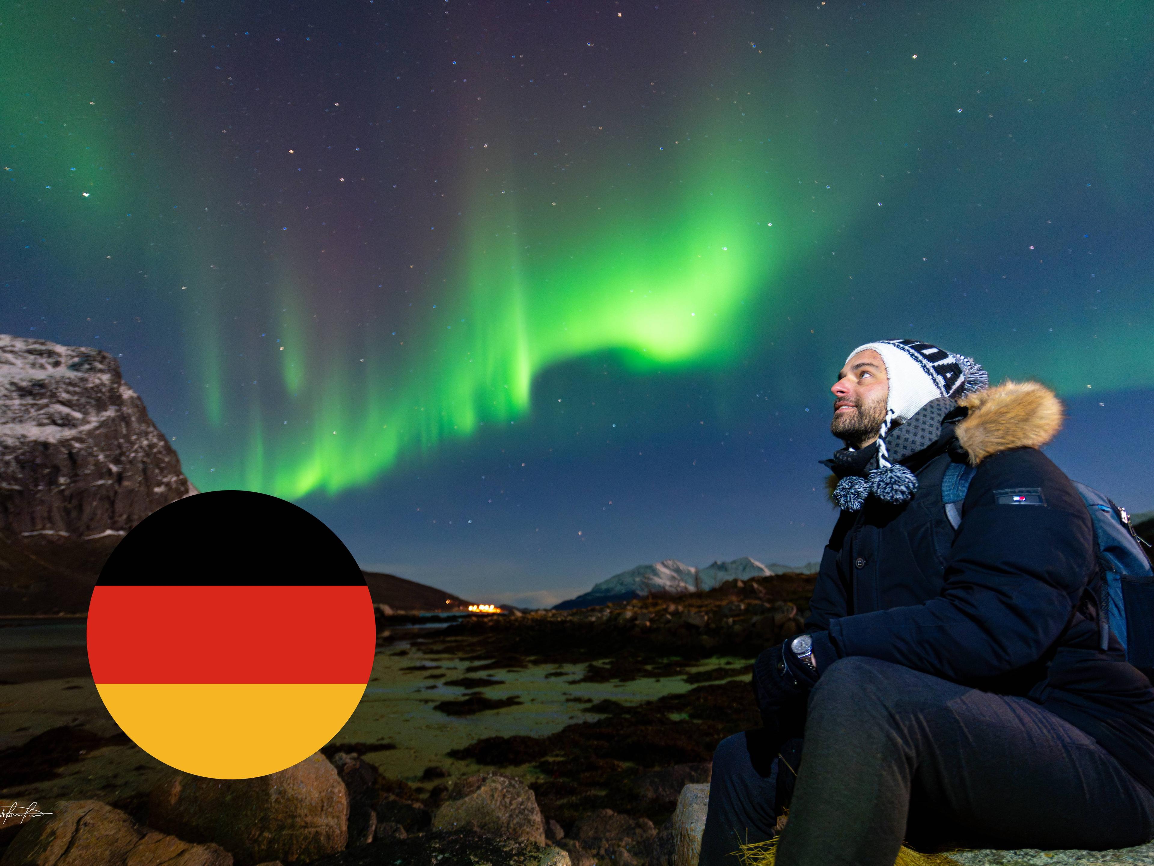 Tromsø: Northern Lights Tour with German-Speaking Expert Guides and Photos